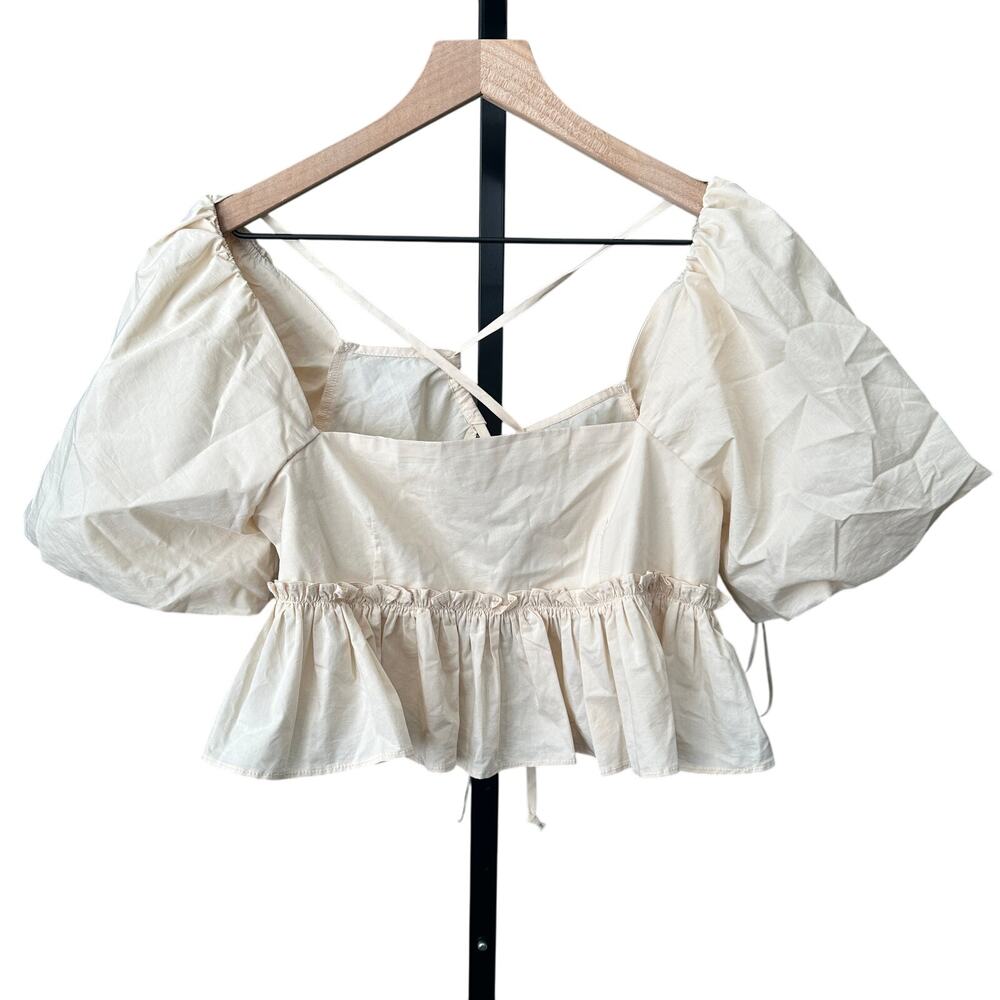Urban Outfitters Cream Crop Top Medium NWT